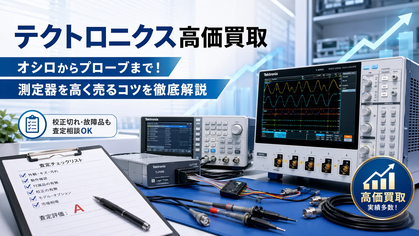 【テクトロニクス高価買取】オシロからプローブまで!測定器を高く売るコツを徹底解説