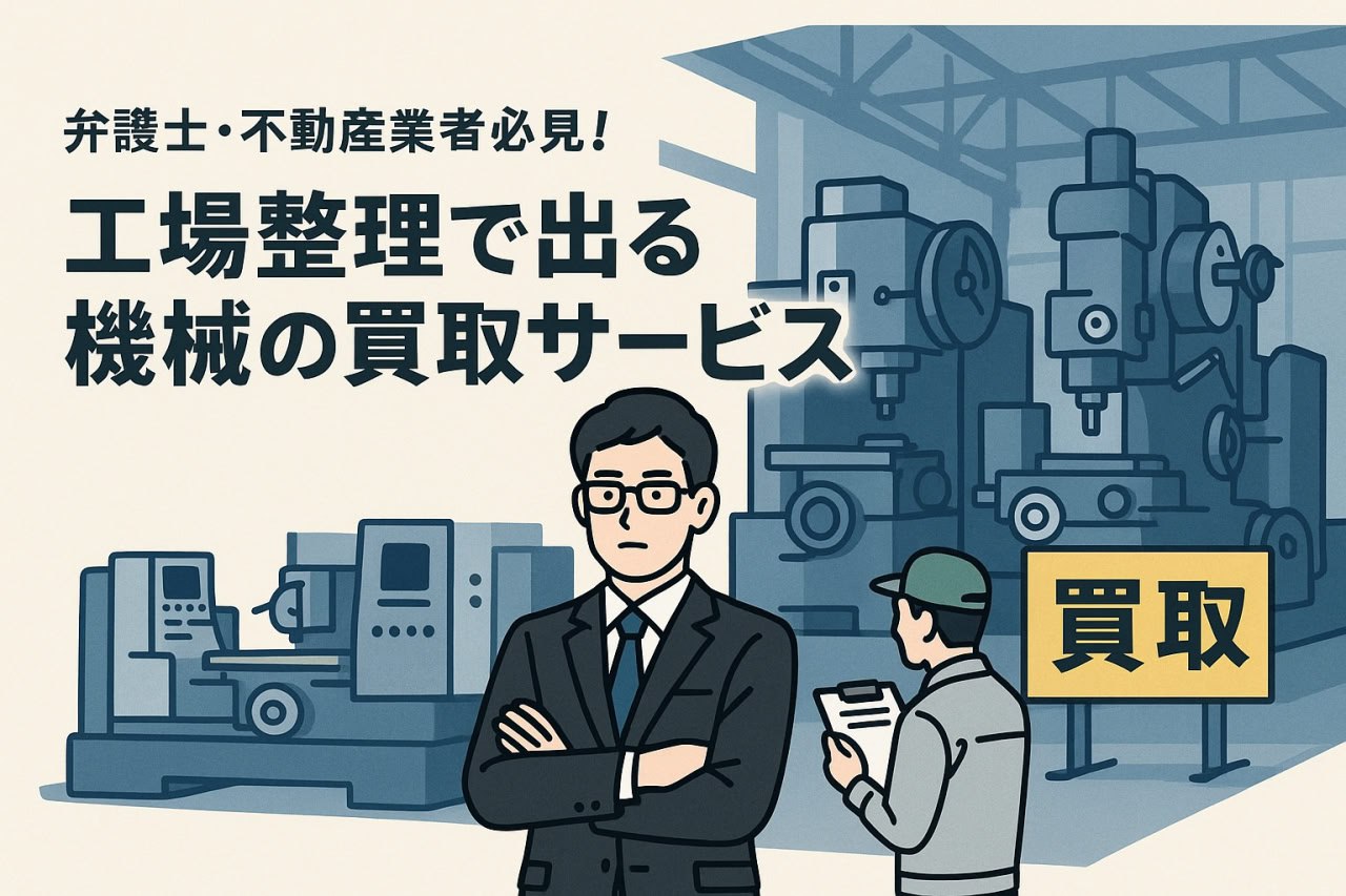 弁護士・不動産業者必見!工場整理で出る機械の買取サービス
